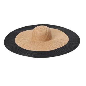 Oversized floppy sun hat (khaki/black)